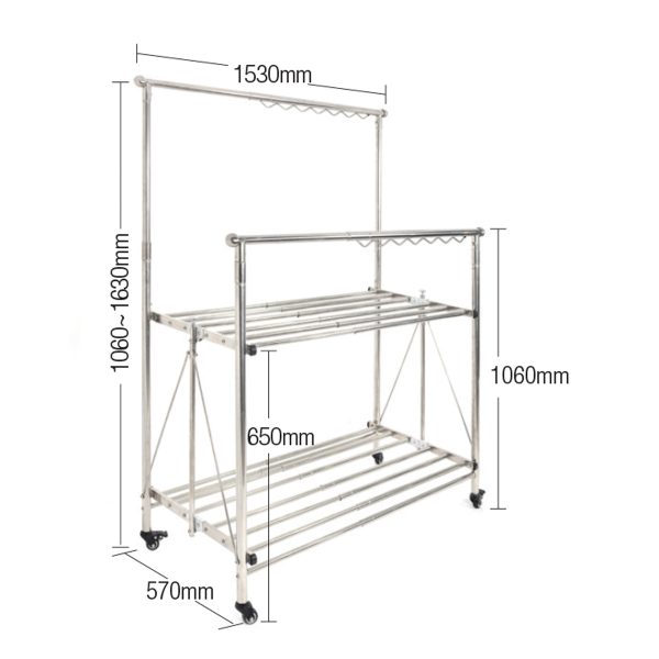 Heavy Duty Free Standing Clothes Hanger SW-CH6012AL - Image 2