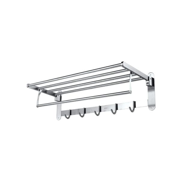 Foldable Towel Bar With Hooks SWP-BF-6010