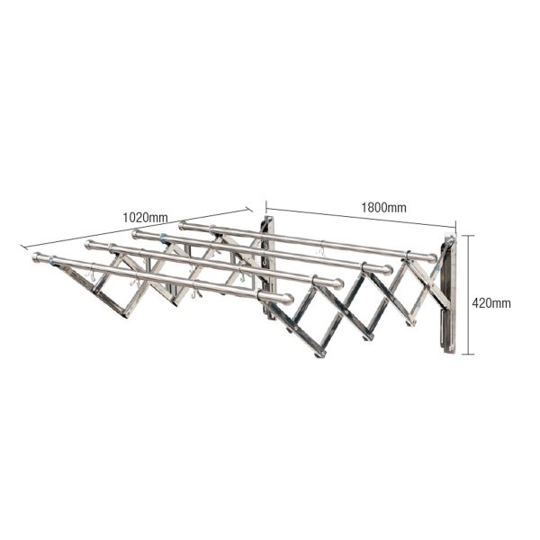 Retractable Clothes Hanger SW-CH43518-SS (4 tubes)