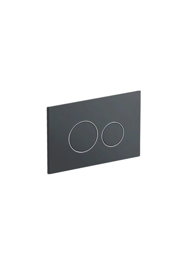Push Panel Dual Flush (Matt Black)- Round SWACC-007-MB