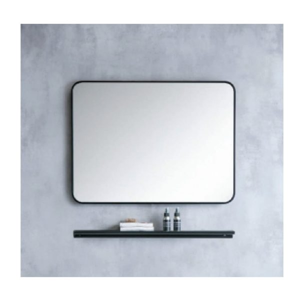 Black Aluminum Frame Square Frame Mirror SWMR-5070-BK
