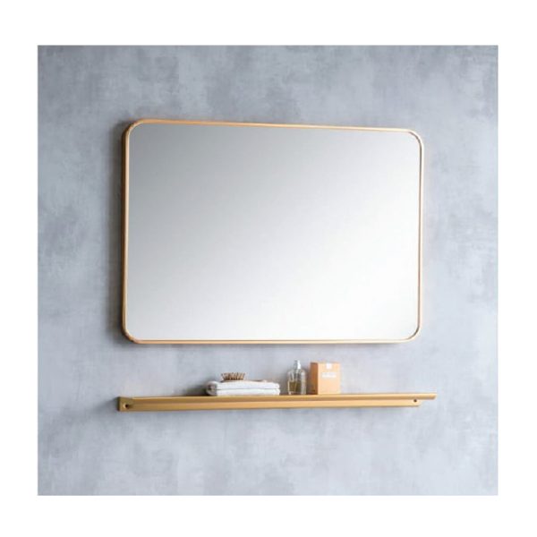 Gold Aluminum Frame Square Frame Mirror SWMR-5070-GD