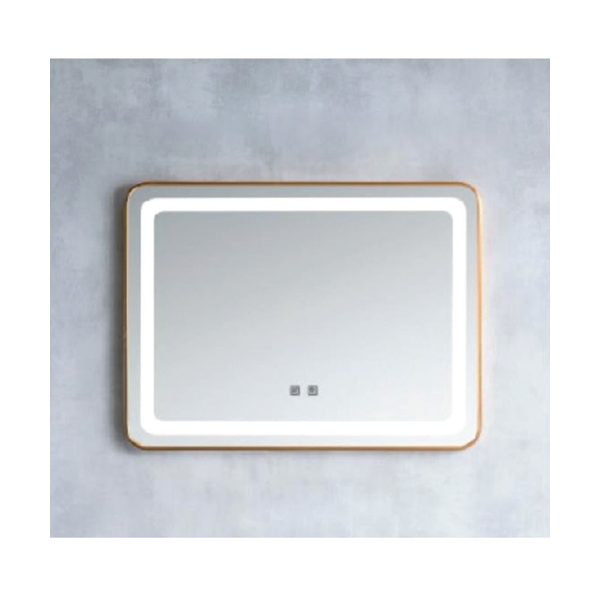 Gold Aluminum Frame – LED Light Mirror (ANTI-FOG) SWMR-LED6080AF-GD