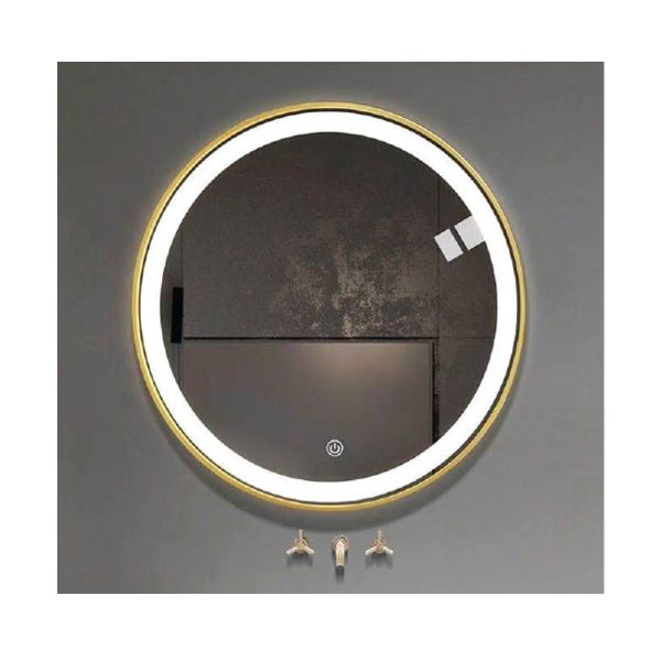 Gold Aluminum Frame LED Light Mirror SWMR-LED-6060-GD
