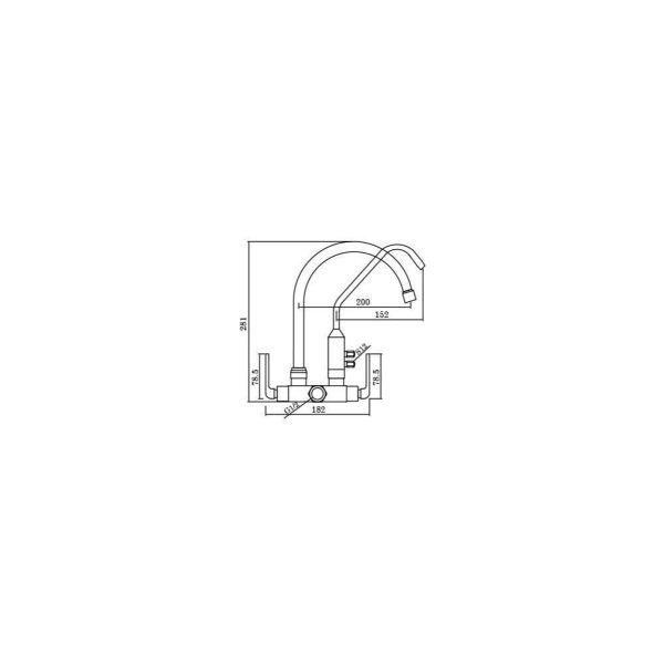 Kitchen Wall Sink SWP-BR-3371 - Image 2